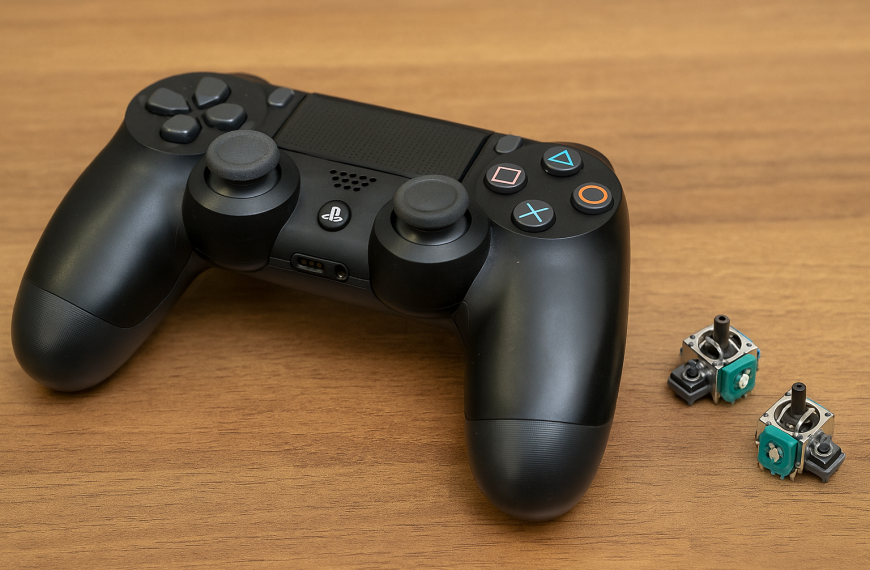 Drift kontrolera DualShock 4 PS4, wymiana analogów na Hall Effect